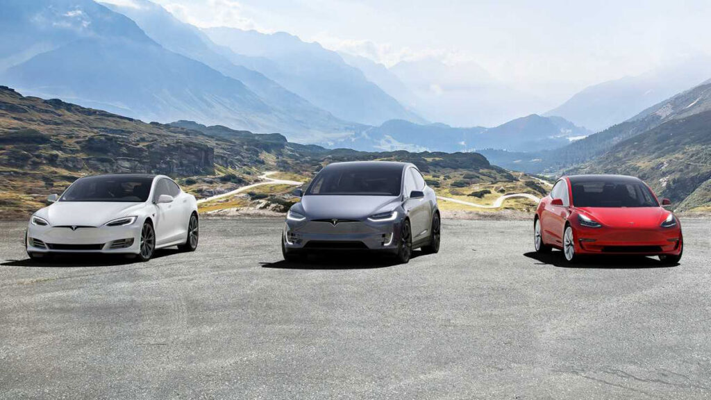 Flotte Tesla Model S, X et 3